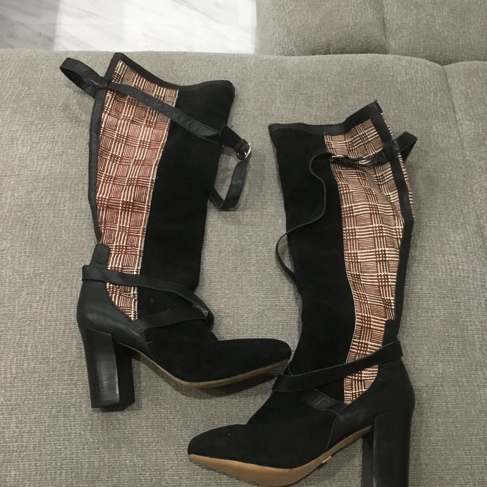 Hal Rubenstein calf hair boots size 12 New